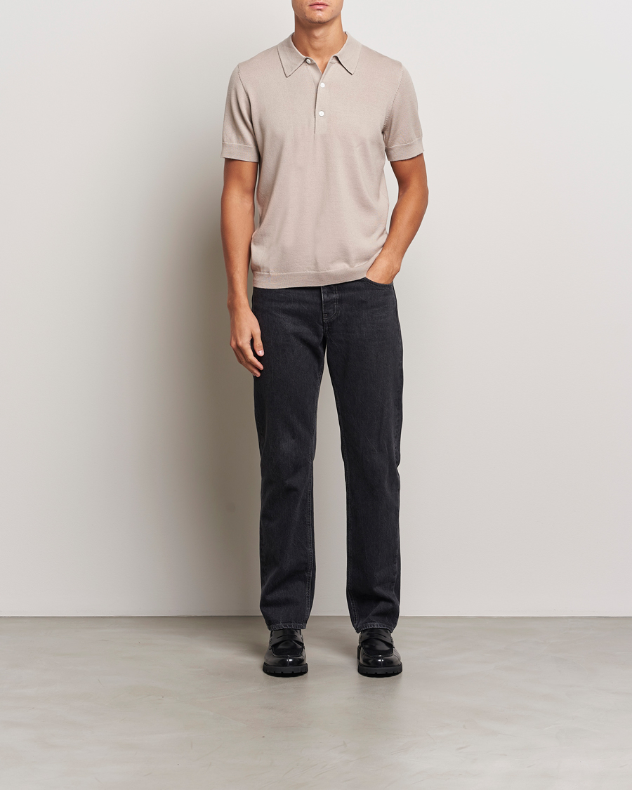 Herre | Polotrøjer | A Day's March | Rosehall Short Sleeve Merino Polo Dove