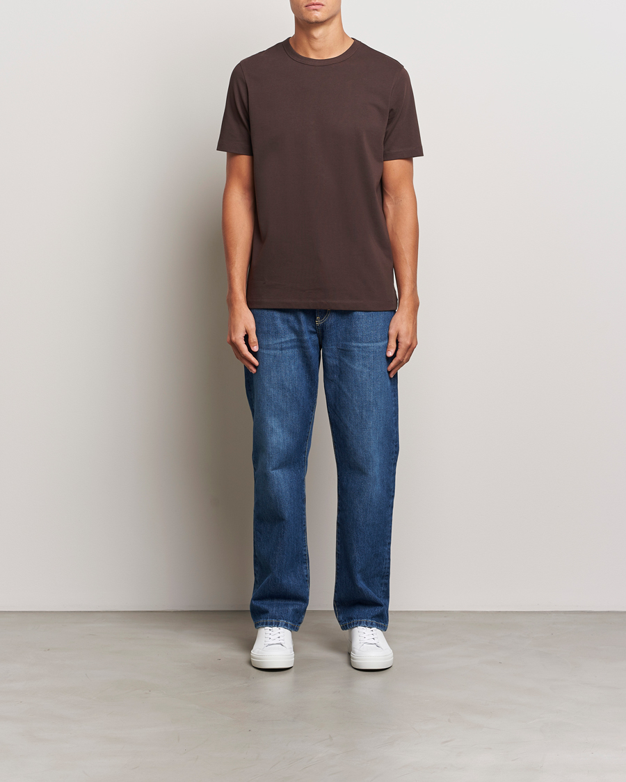 Herre | T-Shirts | A Day's March | Heavyweight T-Shirt Dark Chocolate