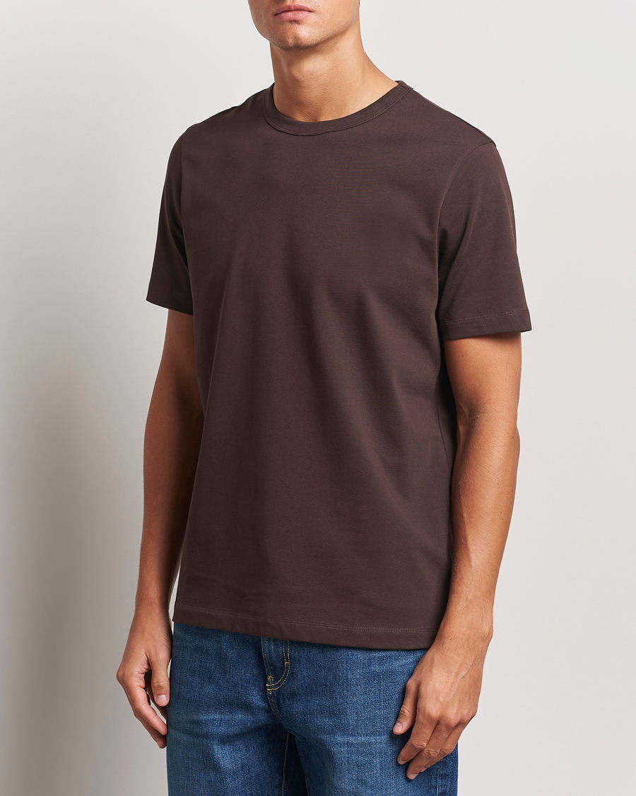 Herre | T-Shirts | A Day's March | Heavyweight T-Shirt Dark Chocolate