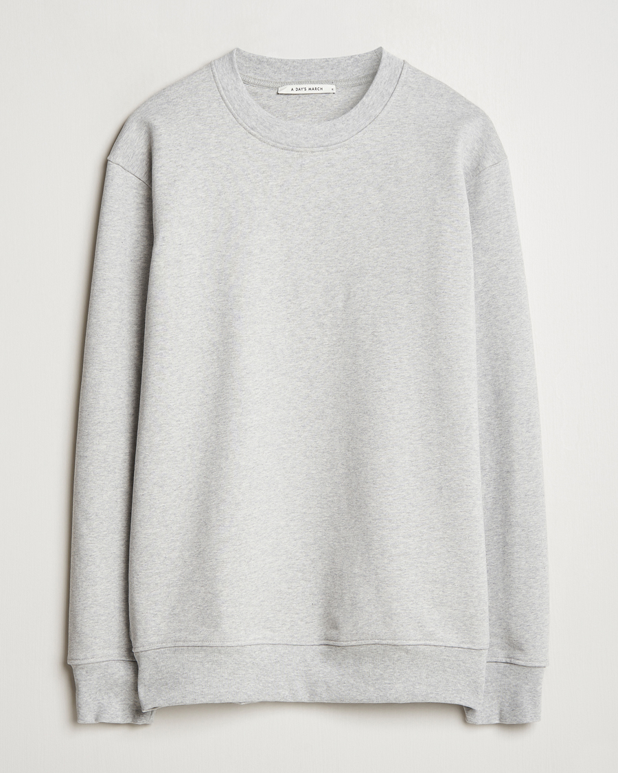 Herre | Trøjer | A Day's March | Etienne Sweatshirt Grey Melange