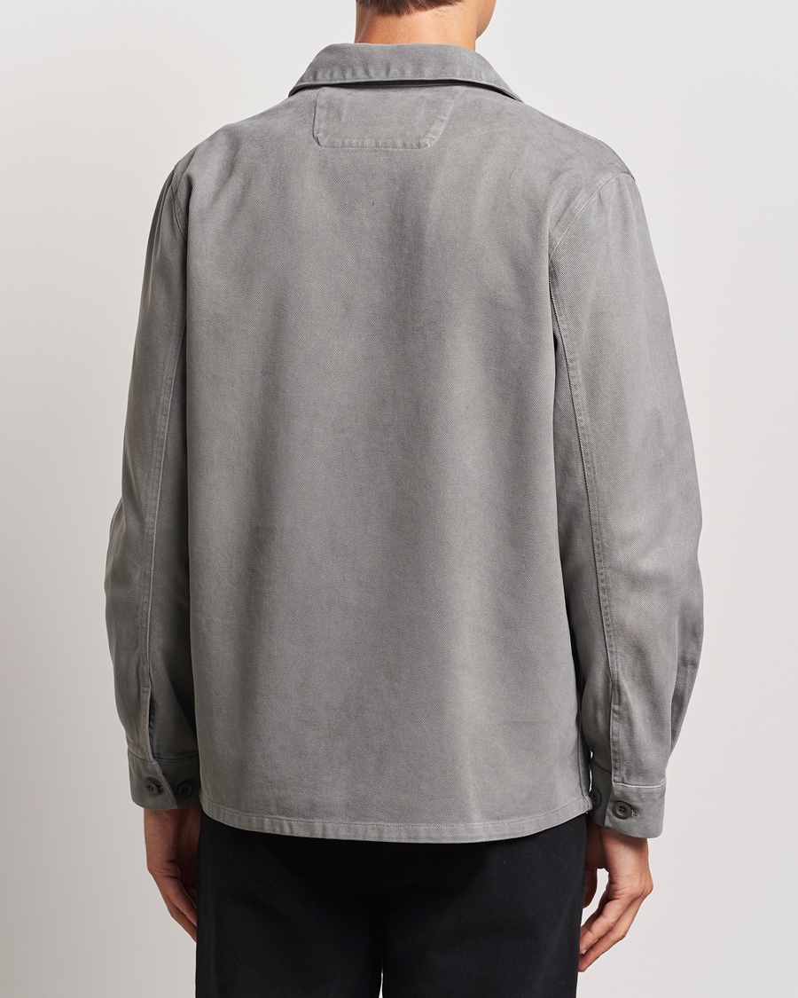 Herre | Skjorter | A Day's March | Algot Cotton Lyocell Overshirt Grey