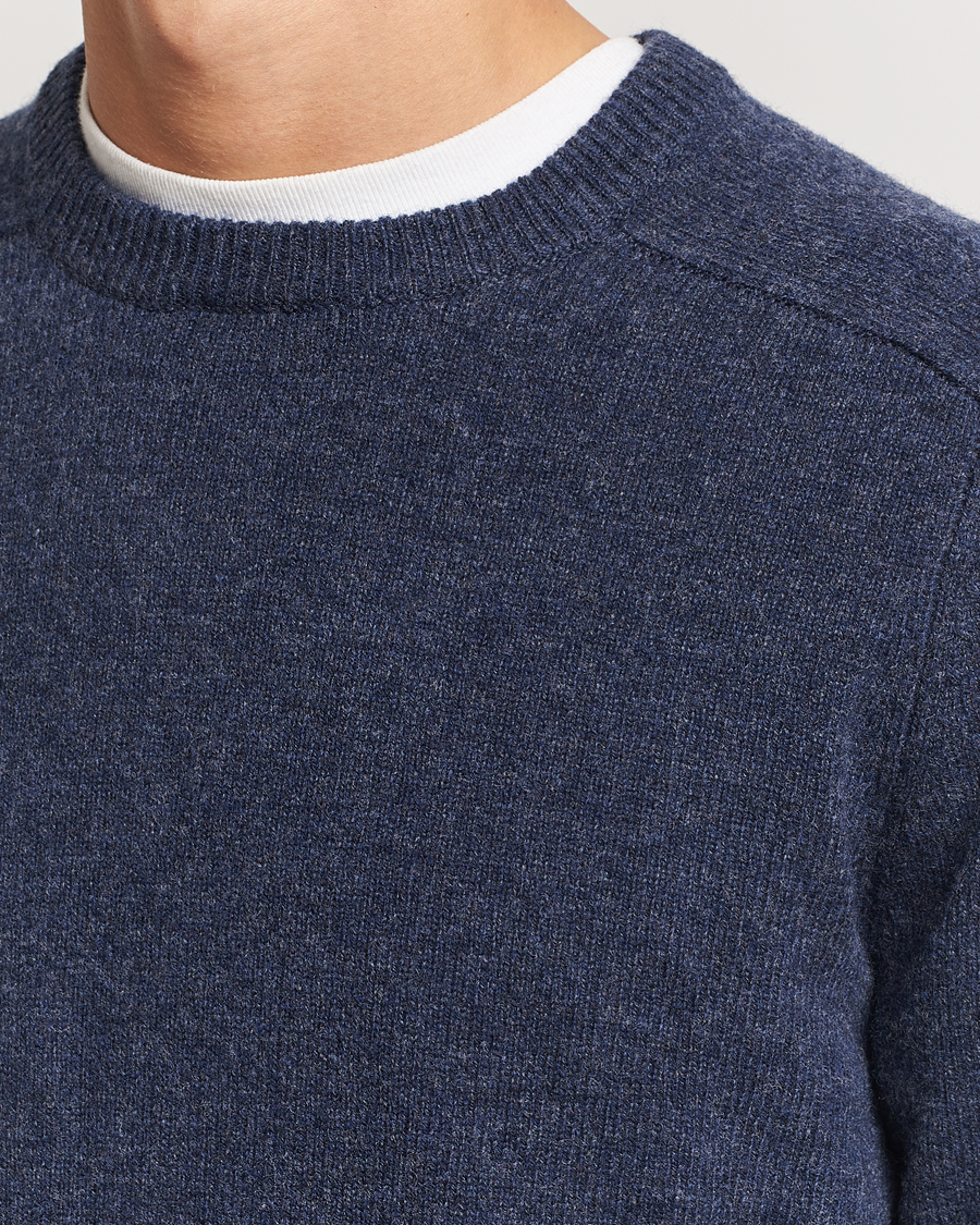 Herre | Trøjer | A Day's March | Brodick Lambswool Sweater Navy