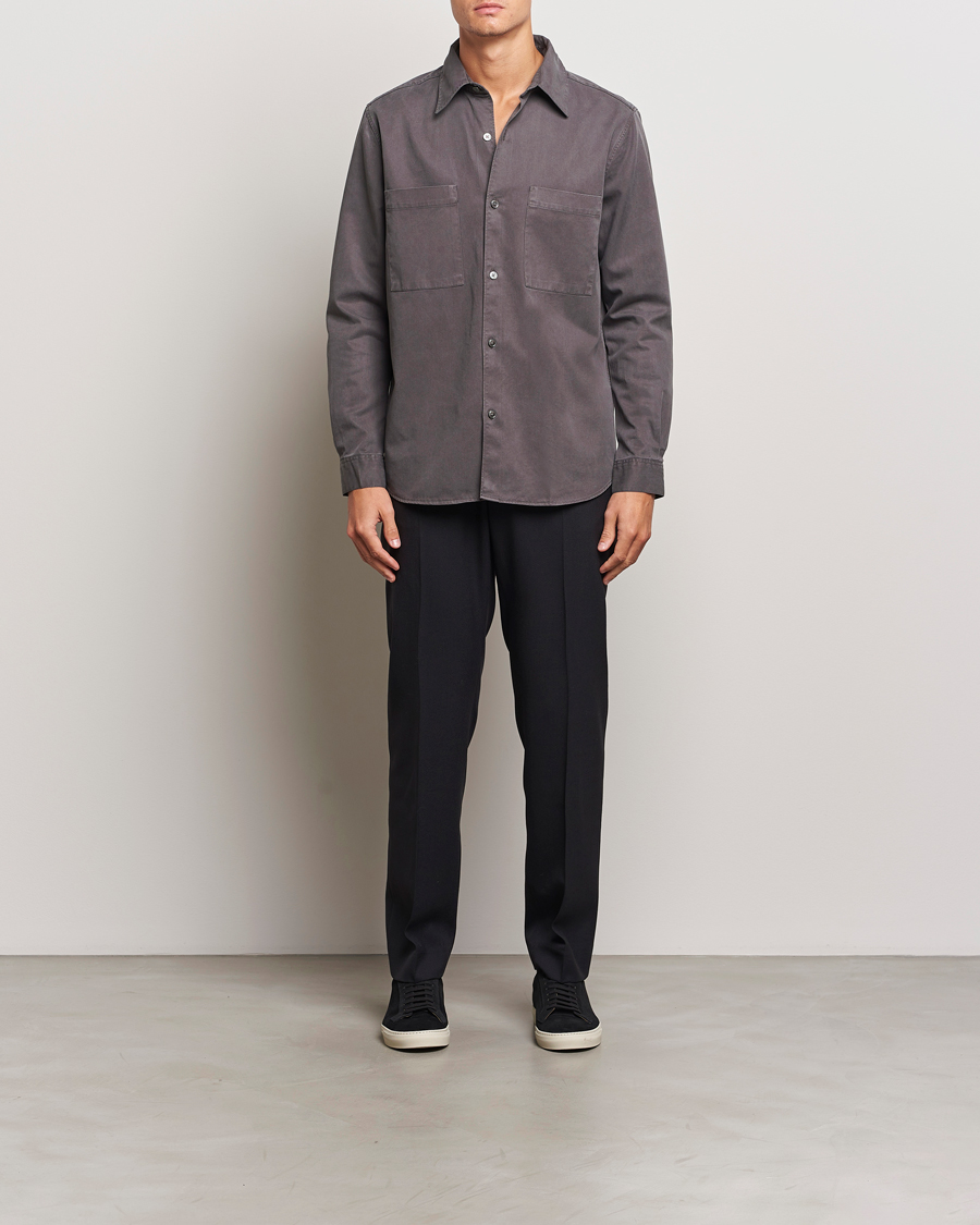 Herre | Skjorter | A Day's March | Farleigh Lyocell Shirt Dark Grey