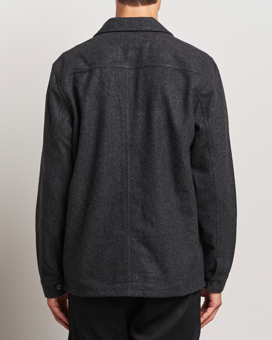 Herre | Skjorter | A Day's March | Original Wool Overshirt Charcoal