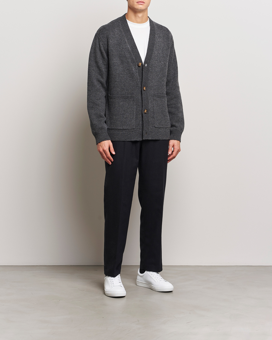 Herre | Bukser | A Day's March | Gairloch Relaxed Wool Trousers Black