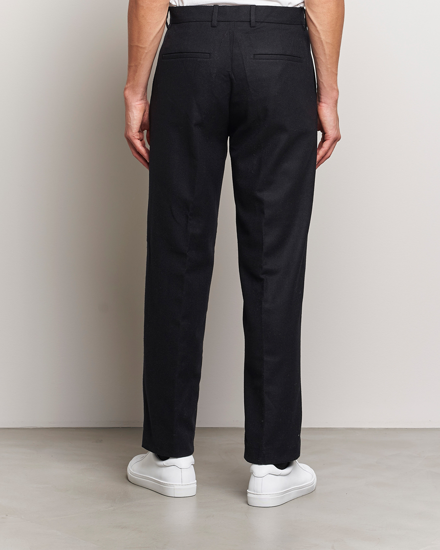 Herre | Bukser | A Day's March | Gairloch Relaxed Wool Trousers Black