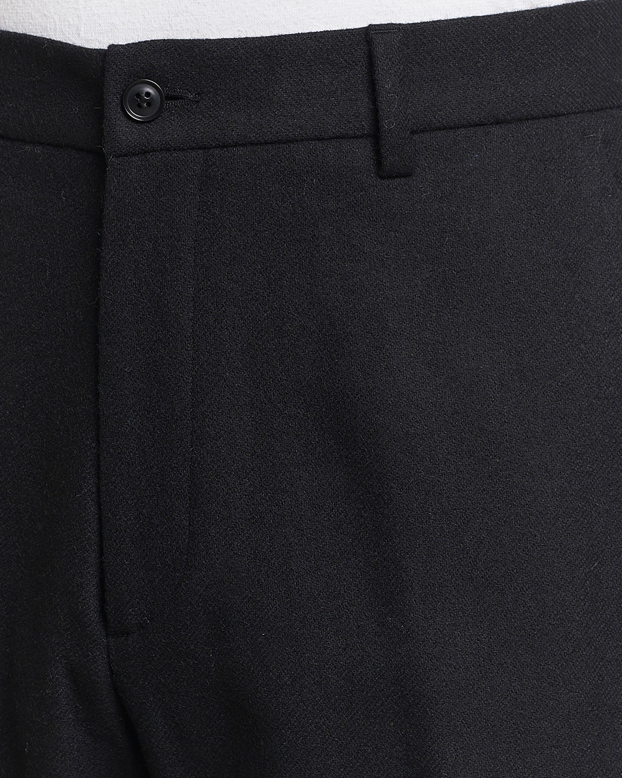 Herre | Bukser | A Day's March | Gairloch Relaxed Wool Trousers Black