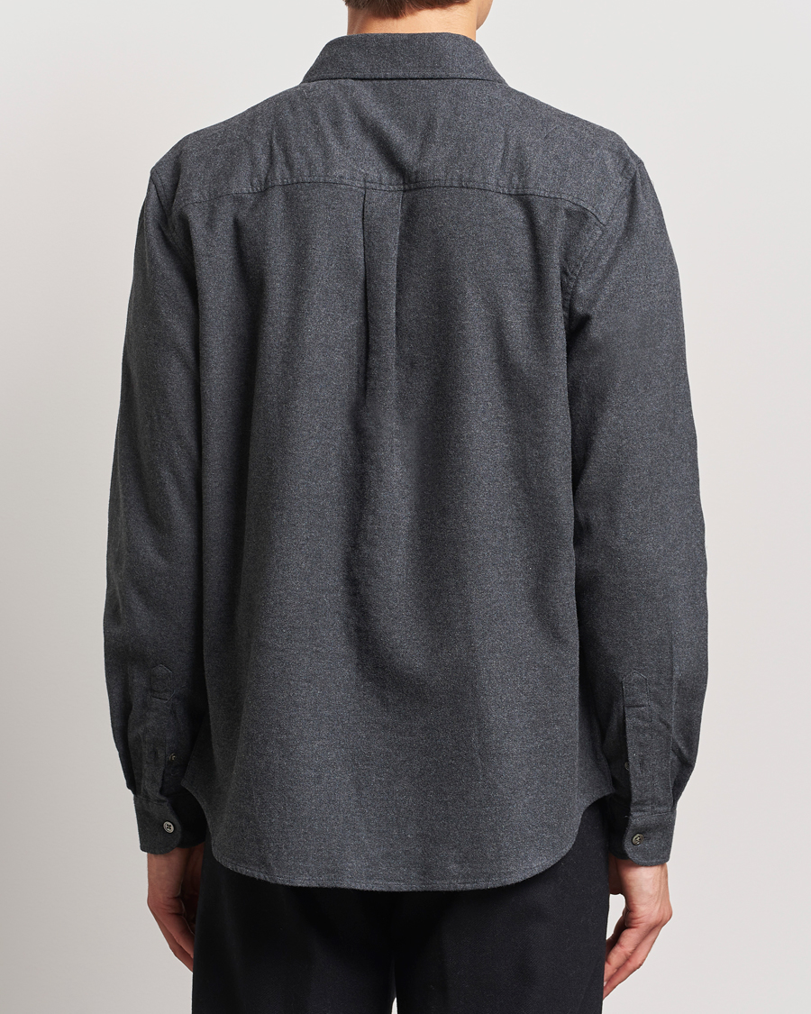 Herre | Skjorter | A Day's March | Newark Flannel Shirt Charcoal