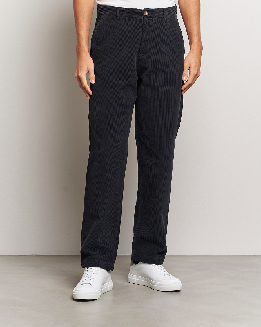 Herre | Bukser | A Day's March | Redwood Corduroy Trousers Black