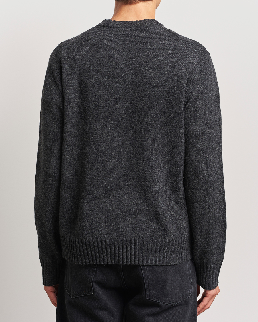 Herre | Trøjer | A Day's March | Marlow Lambswool Crew Black Melange
