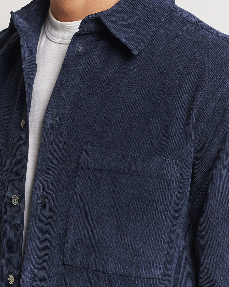 Herre | Skjorter | A Day's March | Denver Corduroy Shirt Navy