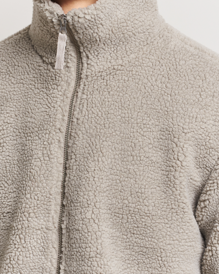 Herre | Trøjer | A Day's March | Acton Pile Fleece Jacket Grey
