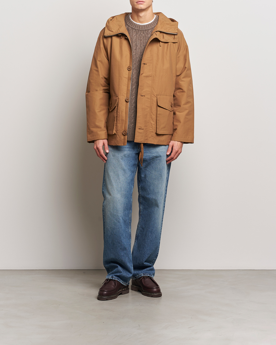 Herre | Jakker | A Day's March | Port Short Nylon Parka Dijon