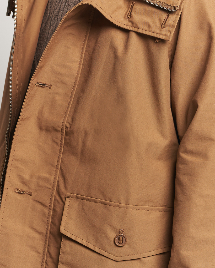 Herre | Jakker | A Day's March | Port Short Nylon Parka Dijon