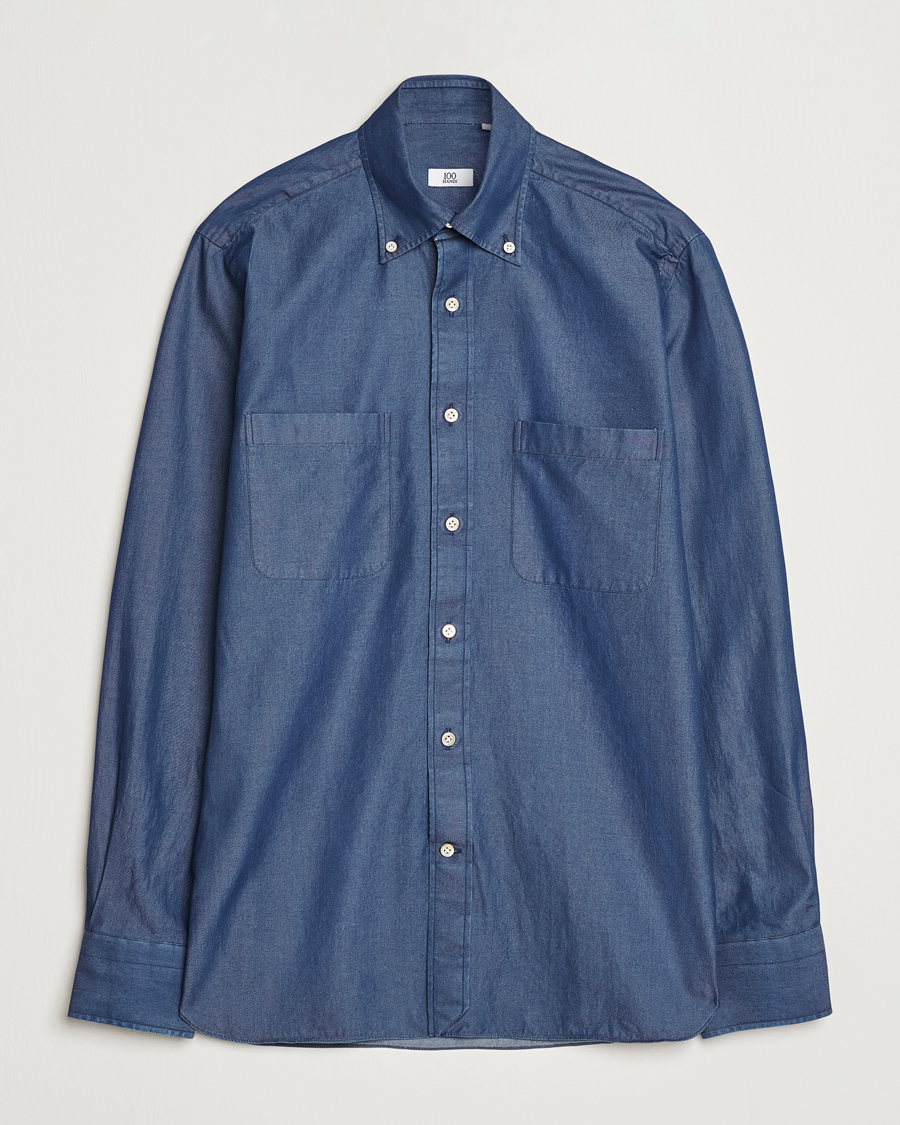 Herre | Skjorter | 100Hands | Beverly Bata Wash Denim Shirt Blue
