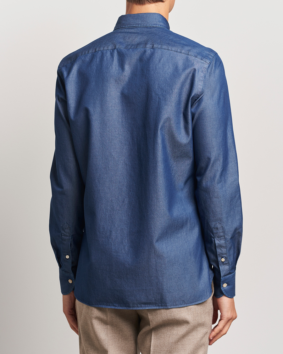 Herre | Skjorter | 100Hands | Beverly Bata Wash Denim Shirt Blue
