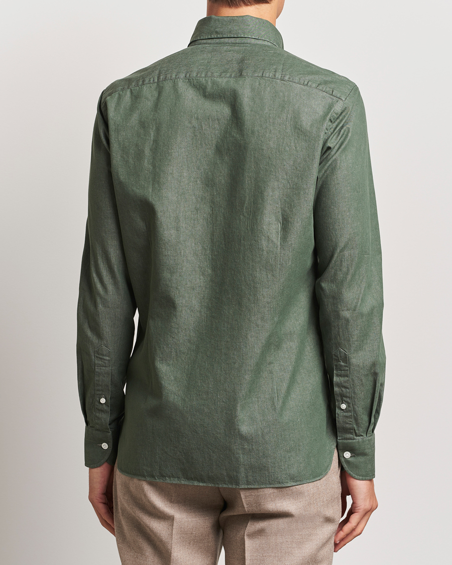 Herre | Skjorter | 100Hands | Button Down Denim Shirt Sage Green