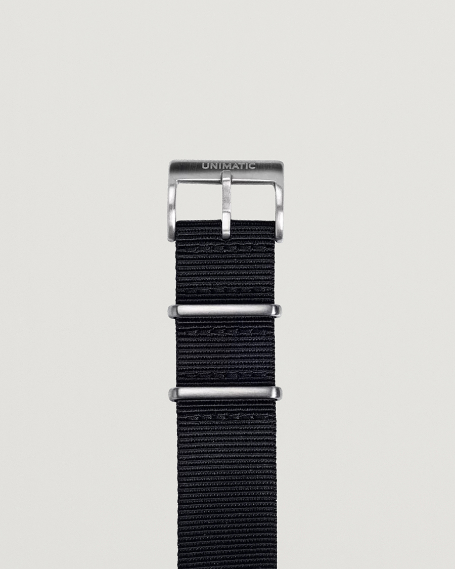 Herre | Urremme | UNIMATIC | Nylon Nato Steel 22mm Strap Black