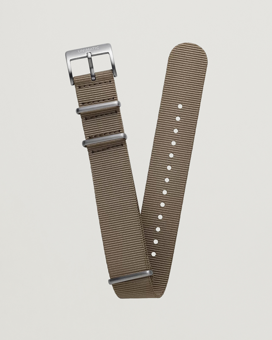 Herre | Urremme | UNIMATIC | Nylon Nato Steel 22m Strap Sand