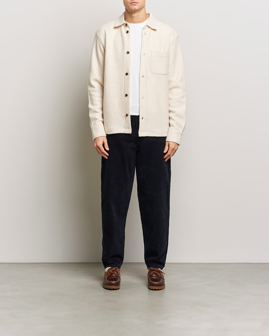 Herre | Skjorter | LES DEUX | Kaleb Boucle Overshirt Ivory
