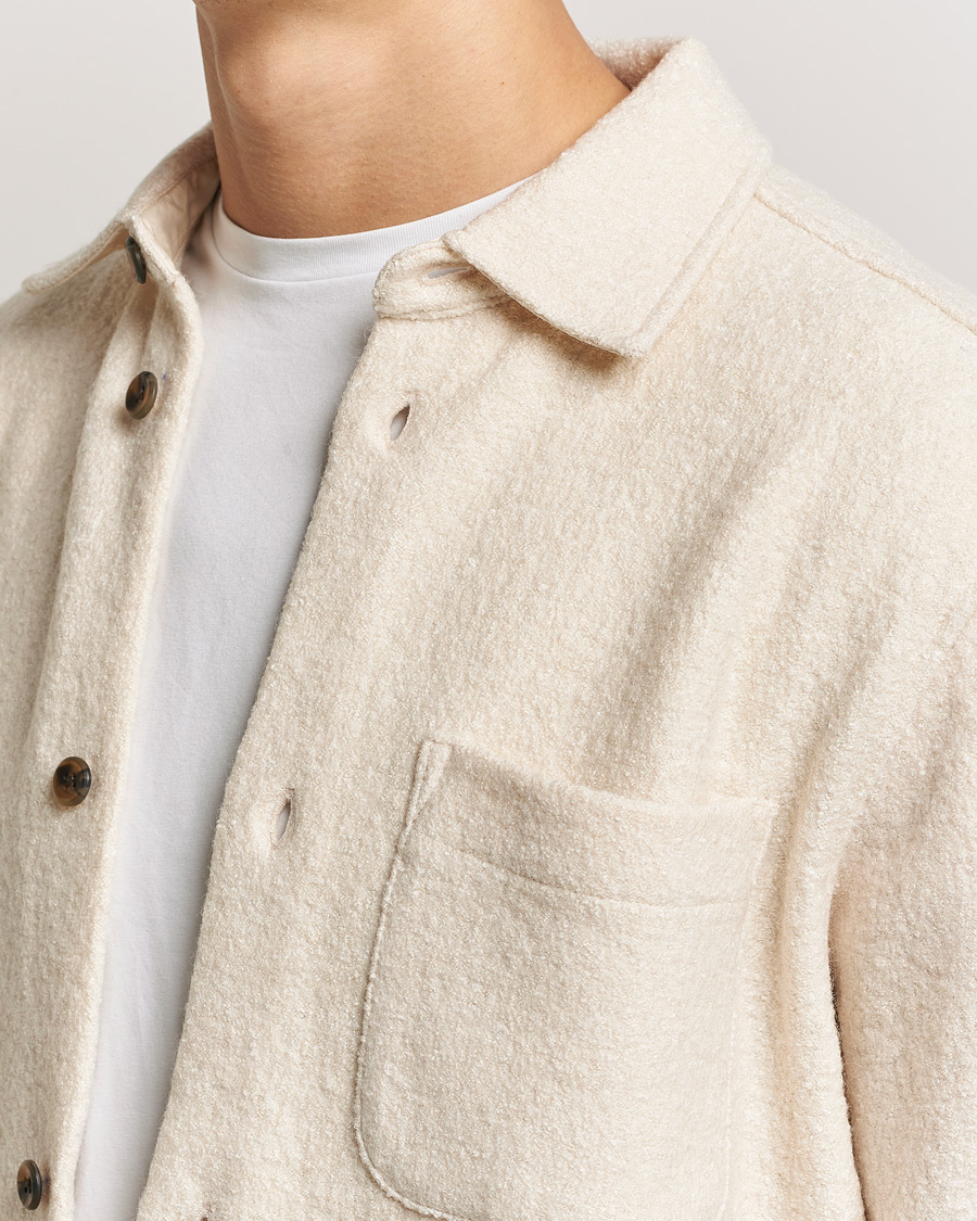 Herre | Skjorter | LES DEUX | Kaleb Boucle Overshirt Ivory