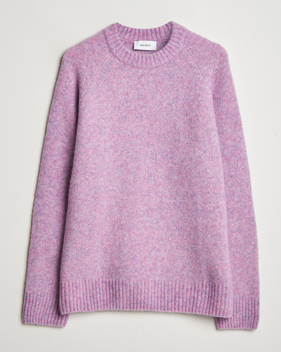 Herre | Trøjer | LES DEUX | Gilbert Roundneck Knit Oyster Rose Melange