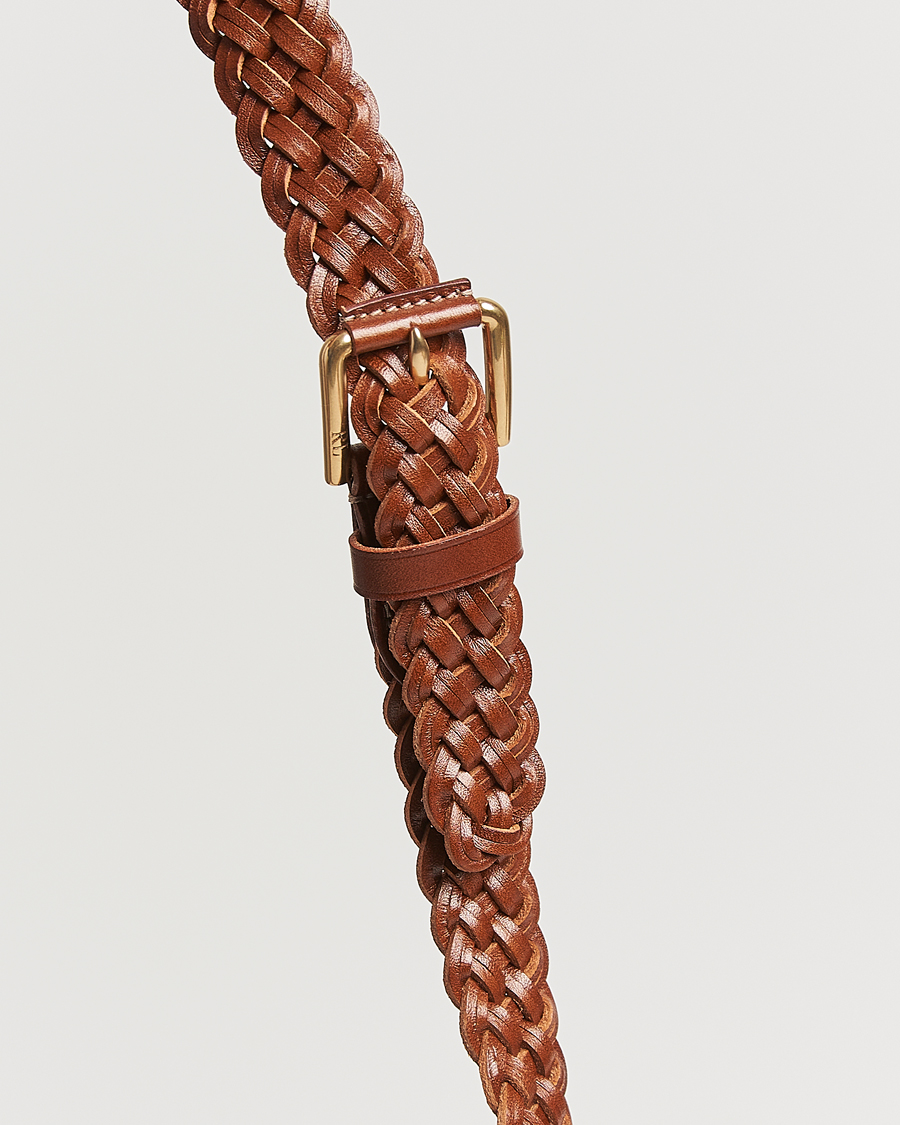 Herre | Ralph Lauren Purple Label Braided Belt Brown Calf | Ralph Lauren Purple Label | Braided Belt Brown Calf