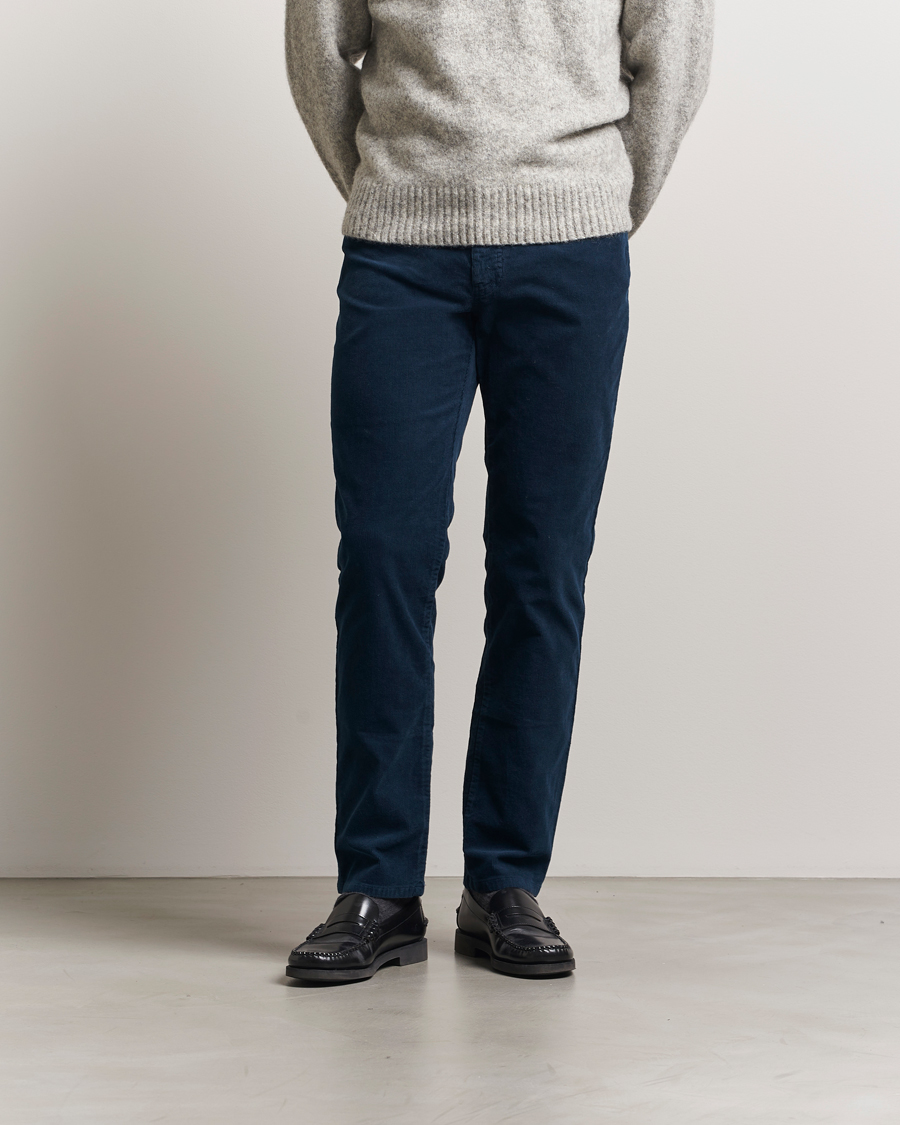 Herre | Bukser | NN07 | Tony Corduroy 5-Pocket Pants Navy Blue