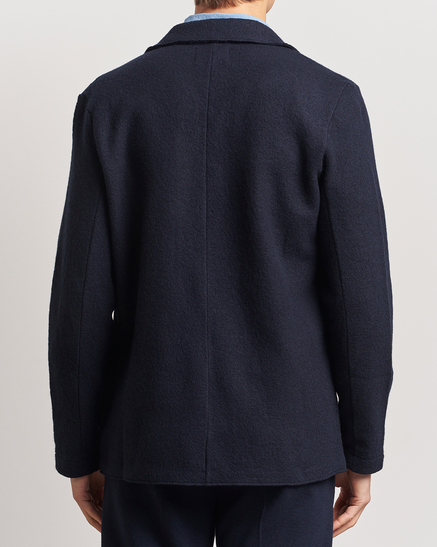 Herre | Blazere & jakker | NN07 | Boiled Wool Knitted Blazer Navy Blue