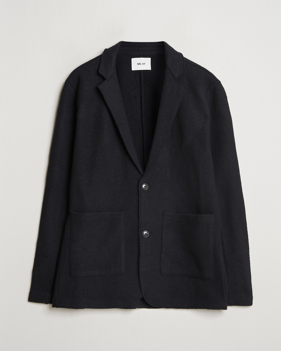 Herre | Blazere & jakker | NN07 | Boiled Wool Knitted Blazer Black