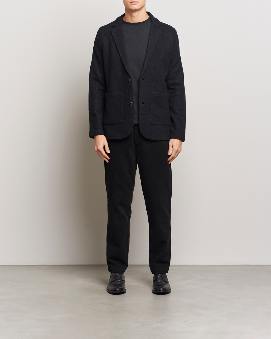 Herre | Blazere & jakker | NN07 | Boiled Wool Knitted Blazer Black