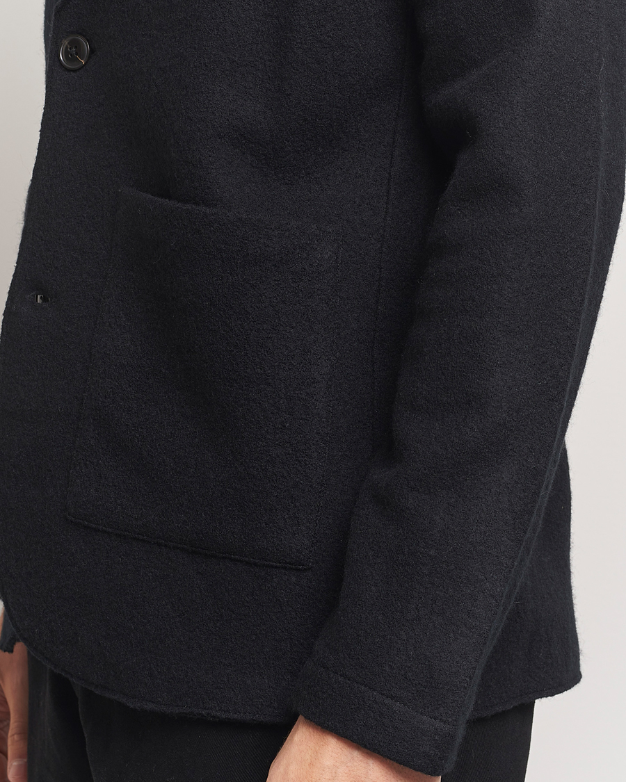 Herre | Blazere & jakker | NN07 | Boiled Wool Knitted Blazer Black