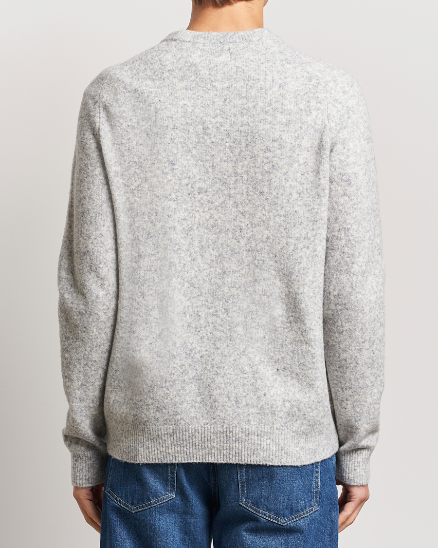 Herre | Trøjer | NN07 | John Wool Knitted Sweater Medium Grey Melange