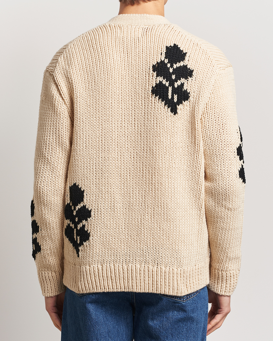 Herre | Trøjer | NN07 | Mika Knitted Leaf Cardigan Ecru