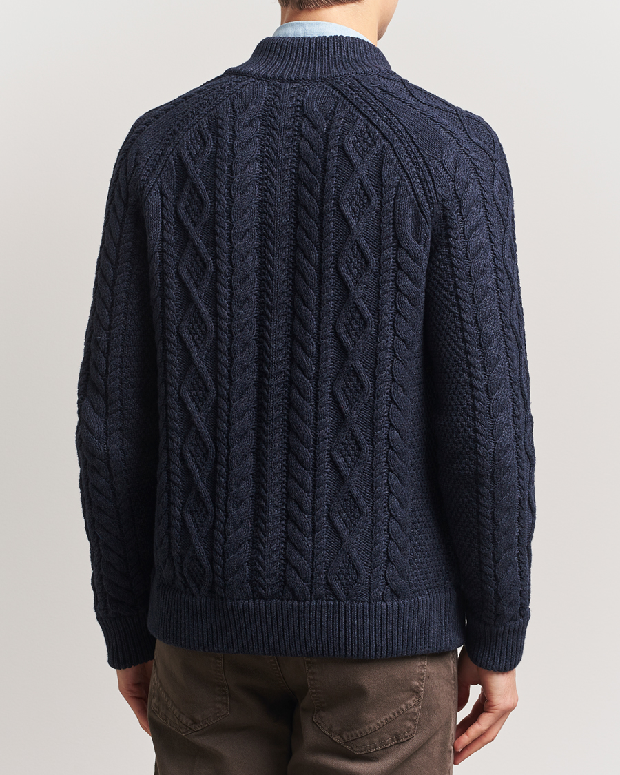 Herre | Trøjer | Polo Ralph Lauren | Cotton Knitted Cardigan Navy Melange