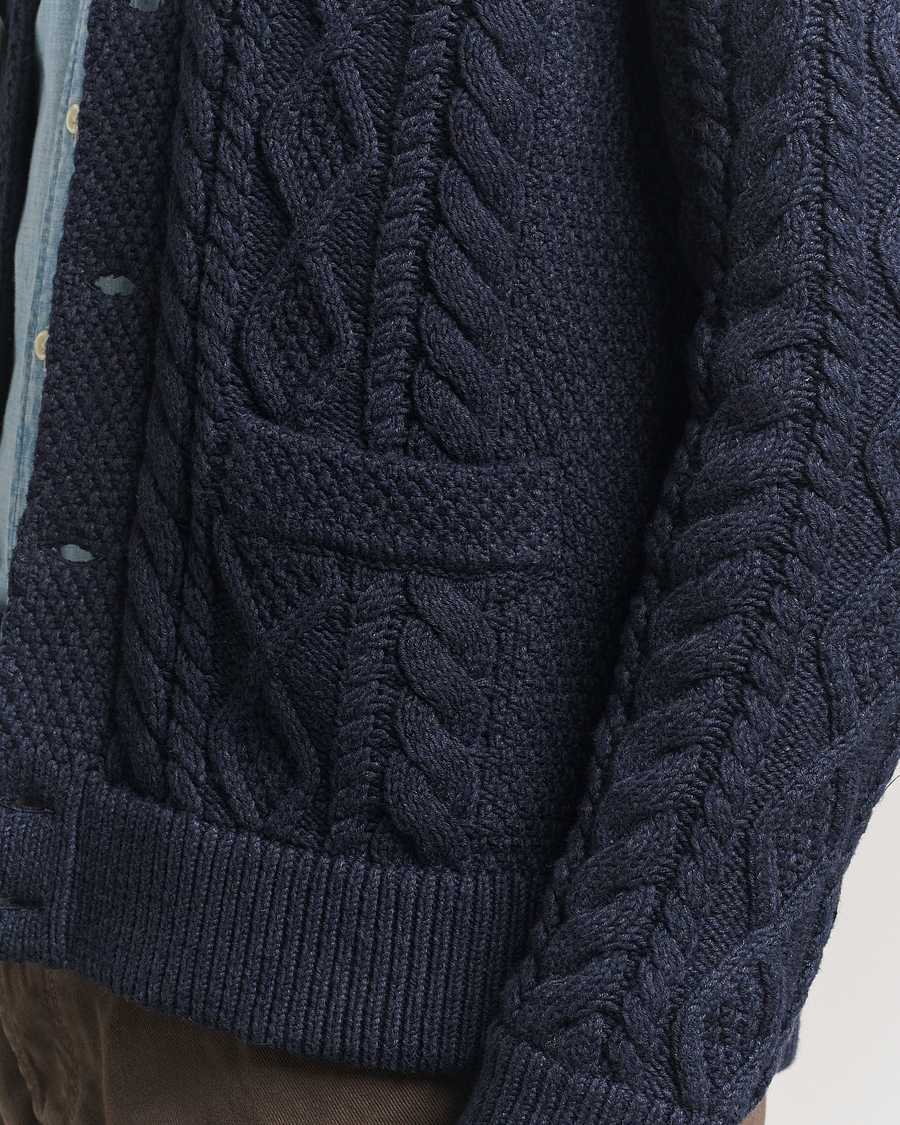 Herre | Trøjer | Polo Ralph Lauren | Cotton Knitted Cardigan Navy Melange
