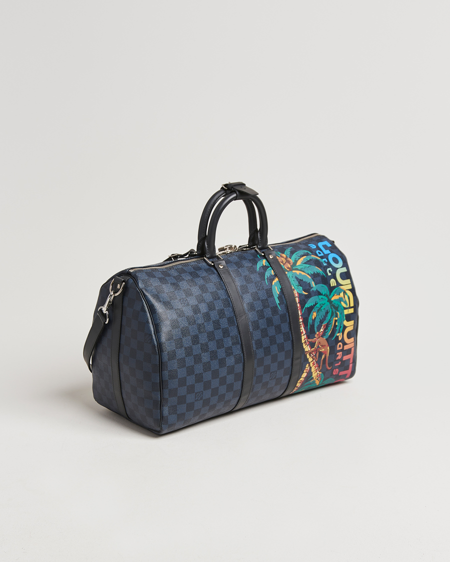 Herre | Louis Vuitton Pre-Owned Keepall Bandoulière 45 Damier Cobalt Jungle | Louis Vuitton Pre-Owned | Keepall Bandoulière 45 Damier Cobalt Jungle
