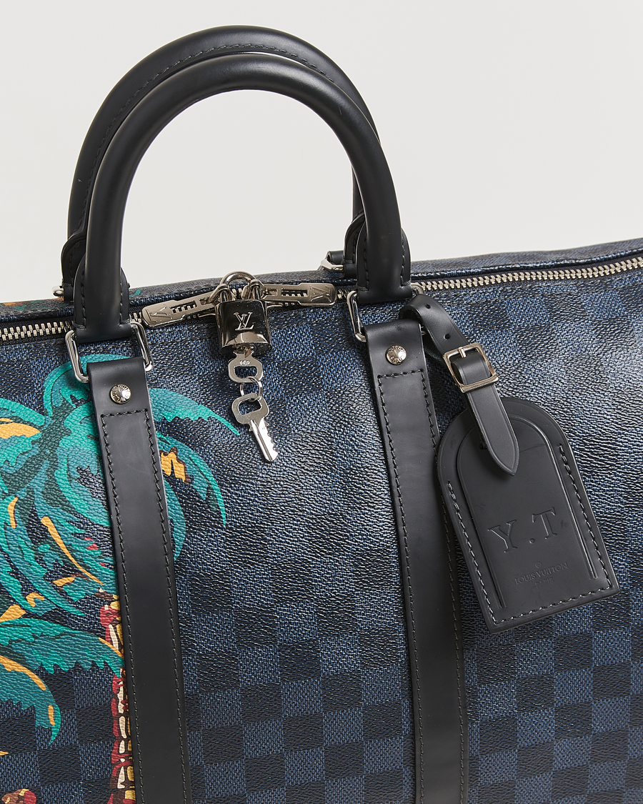 Herre | Louis Vuitton Pre-Owned Keepall Bandoulière 45 Damier Cobalt Jungle | Louis Vuitton Pre-Owned | Keepall Bandoulière 45 Damier Cobalt Jungle