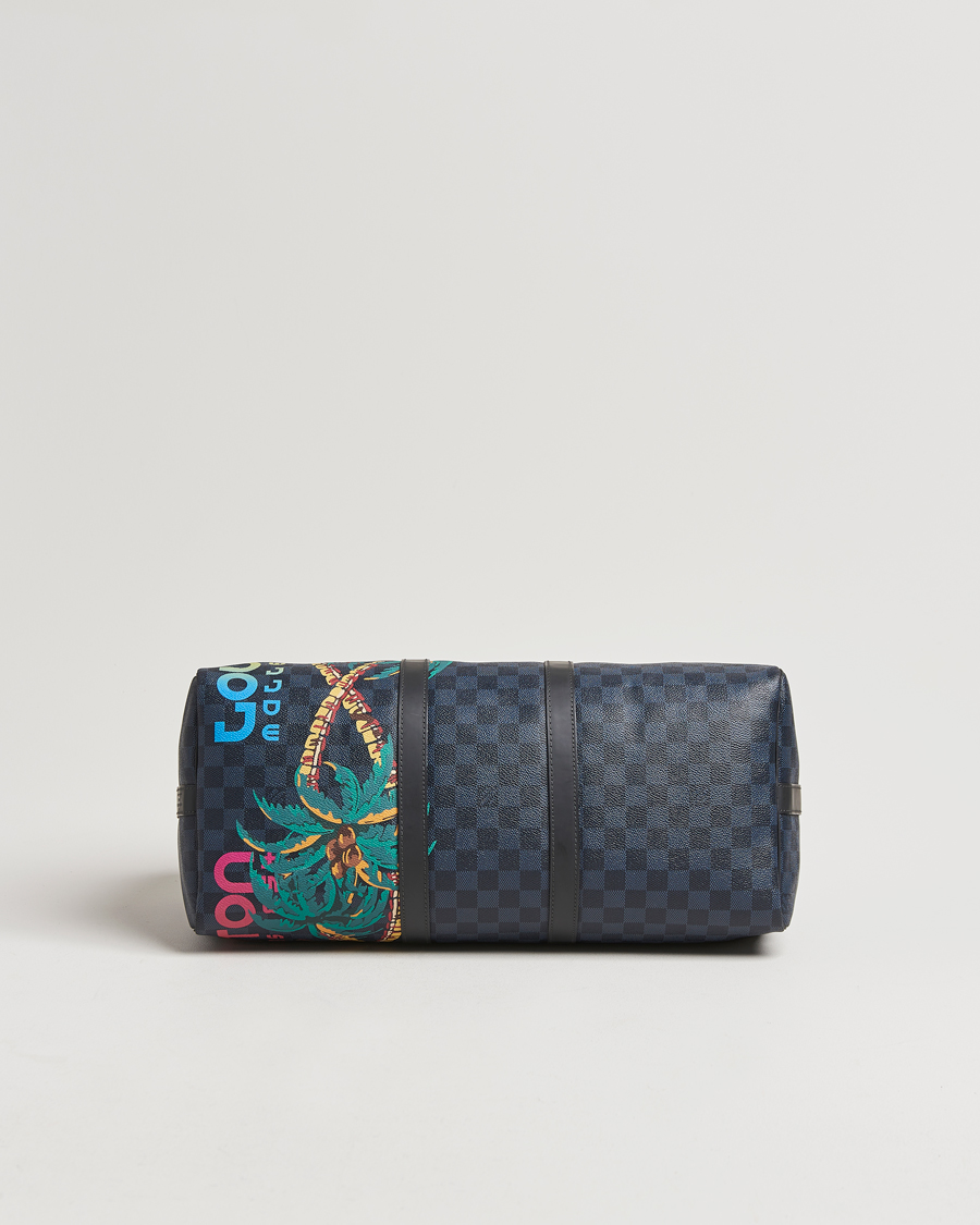 Herre | Louis Vuitton Pre-Owned Keepall Bandoulière 45 Damier Cobalt Jungle | Louis Vuitton Pre-Owned | Keepall Bandoulière 45 Damier Cobalt Jungle