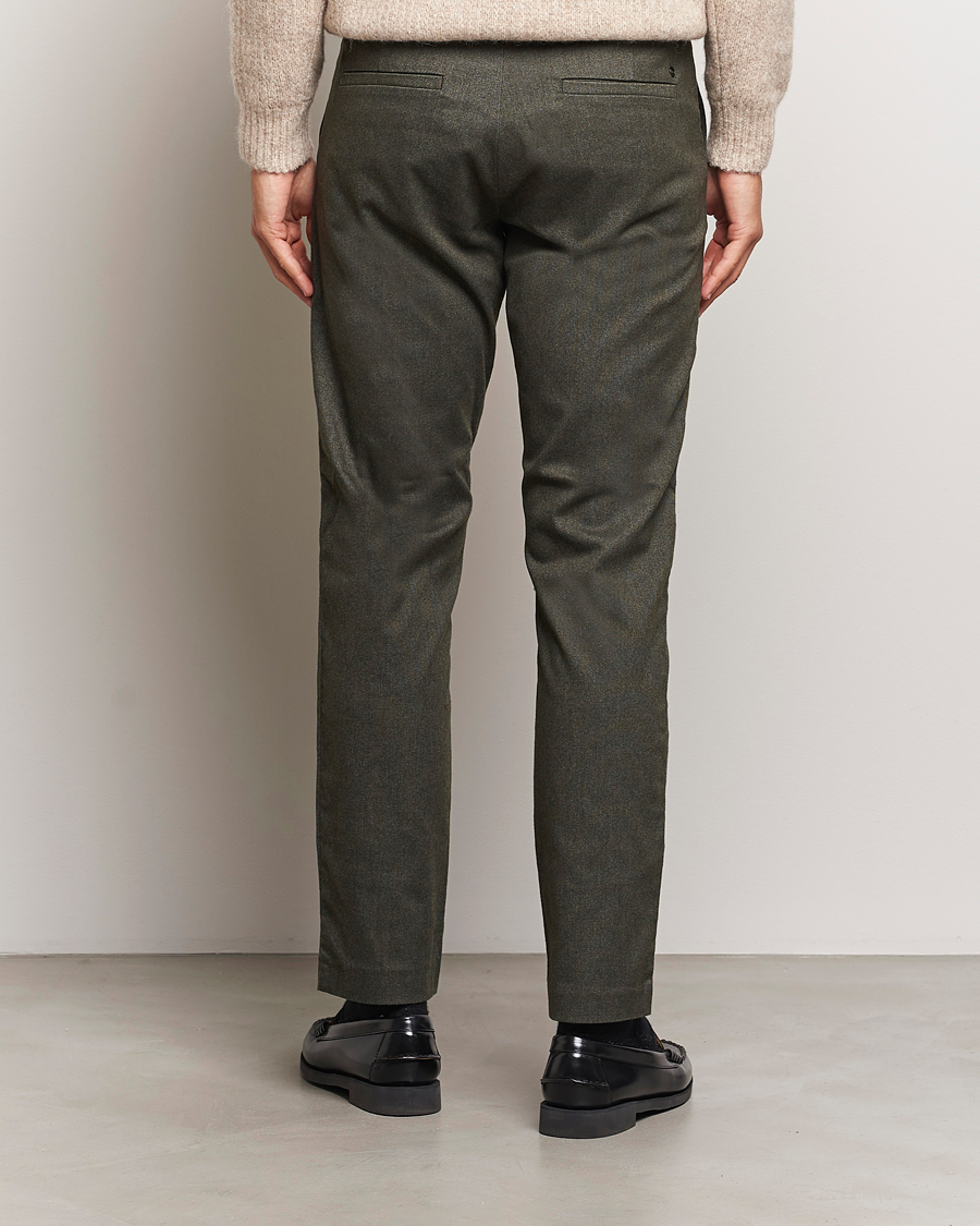 Herre | Bukser | NN07 | Theo Brushed Cotton Trousers Dark Army