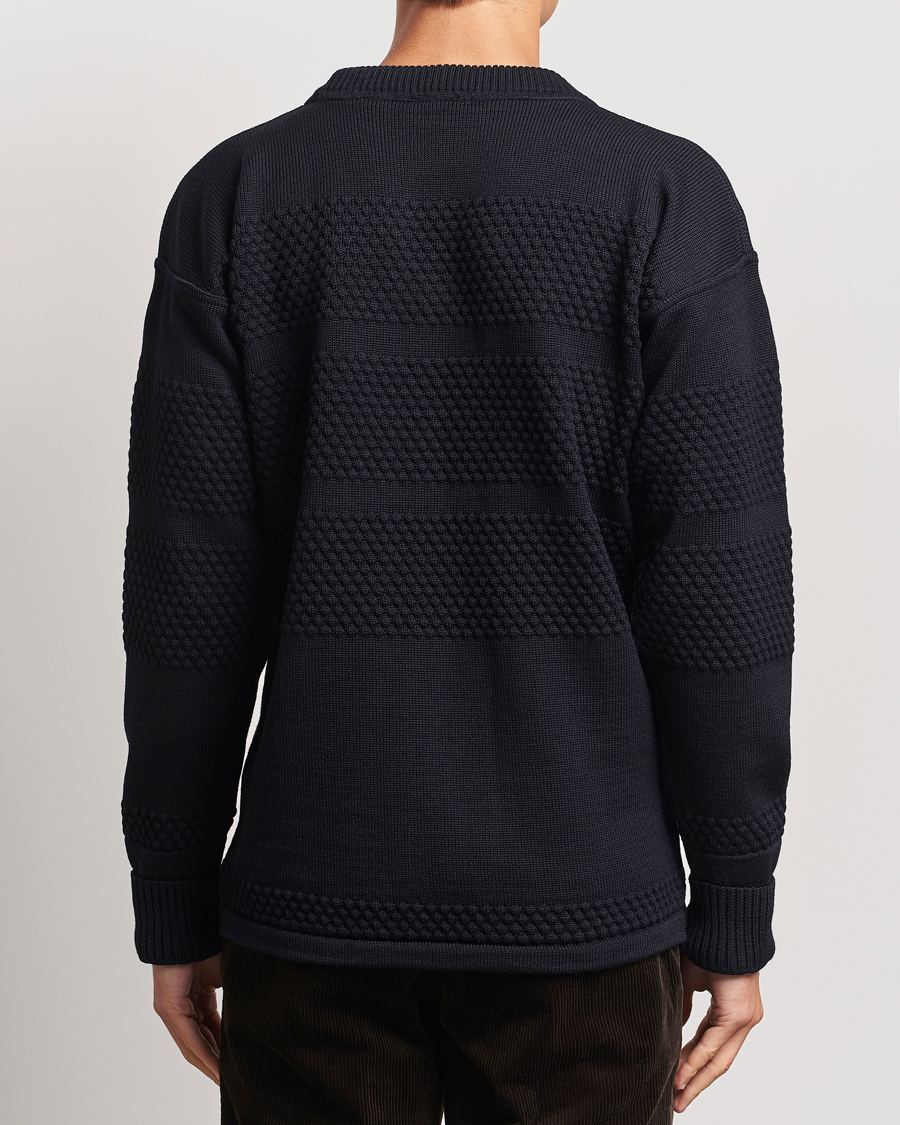 Herre | Trøjer | S.N.S. Herning | Fisherman Wool Crew Neck Sweater Navy Blue