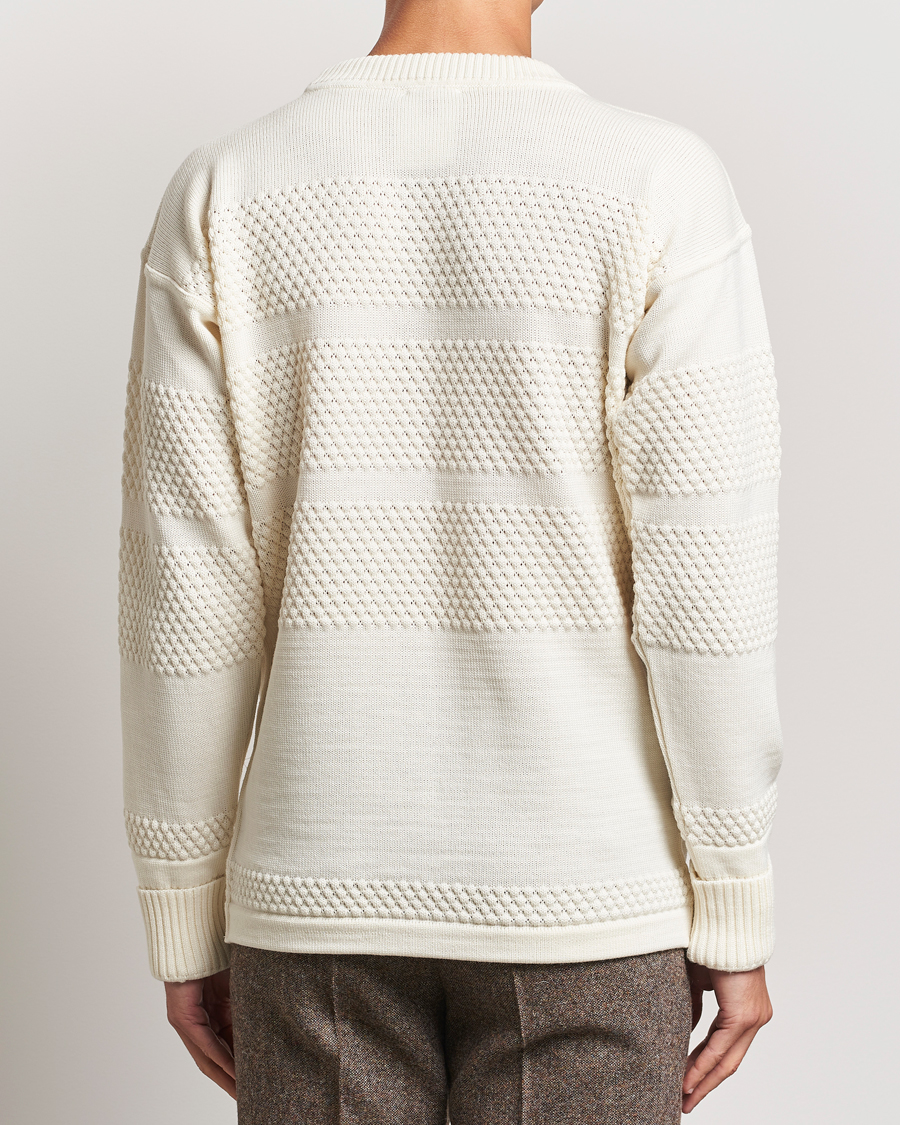 Herre | Trøjer | S.N.S. Herning | Fisherman Wool Crew Neck Sweater Natural White