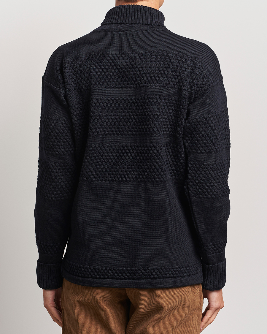 Herre | Trøjer | S.N.S. Herning | Fisherman Wool Rollneck Sweater Navy Blue
