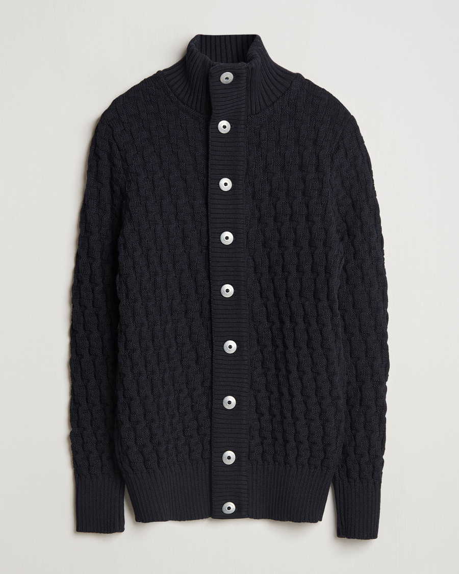 Herre | Trøjer | S.N.S. Herning | Stark Wool Cable Cardigan Navy