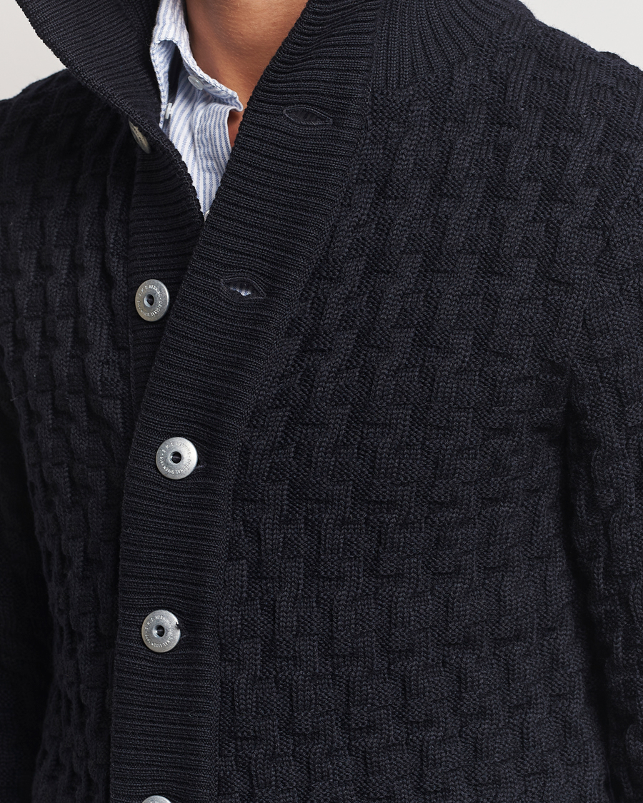 Herre | Trøjer | S.N.S. Herning | Stark Wool Cable Cardigan Navy