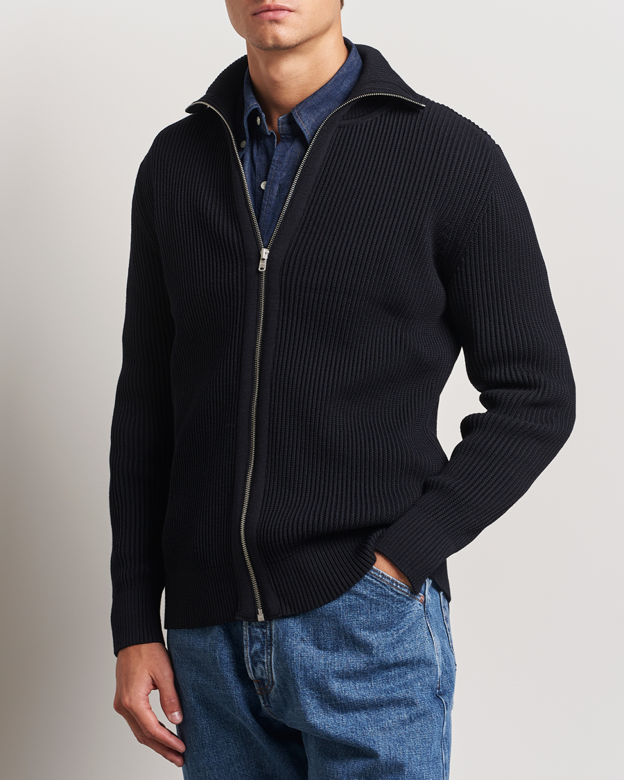 Herre | Trøjer | S.N.S. Herning | Fender Wool Full Zip Navy Blue