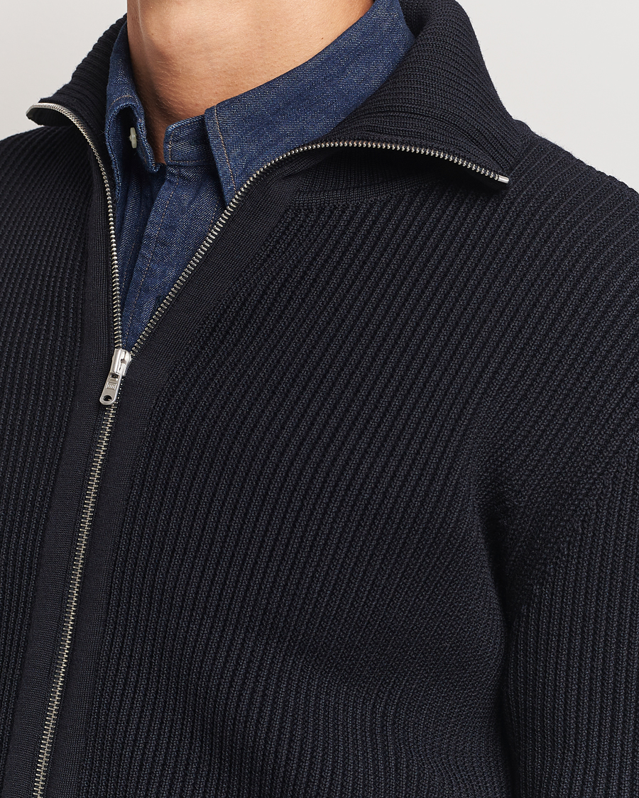 Herre | Trøjer | S.N.S. Herning | Fender Wool Full Zip Navy Blue