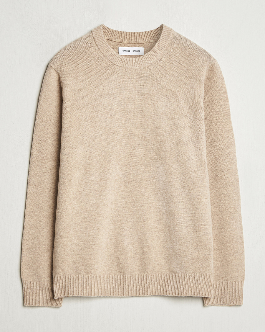 Herre | Trøjer | Samsøe Samsøe | Isak Knitted Crew Neck Seneca Rock