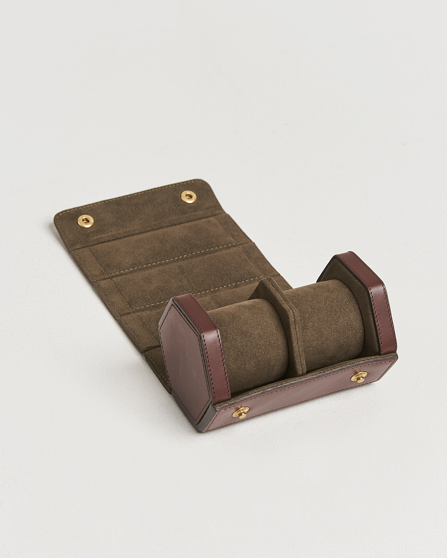Herre | Ur opbevaring | Bennett Winch | Double Watch Roll Brown