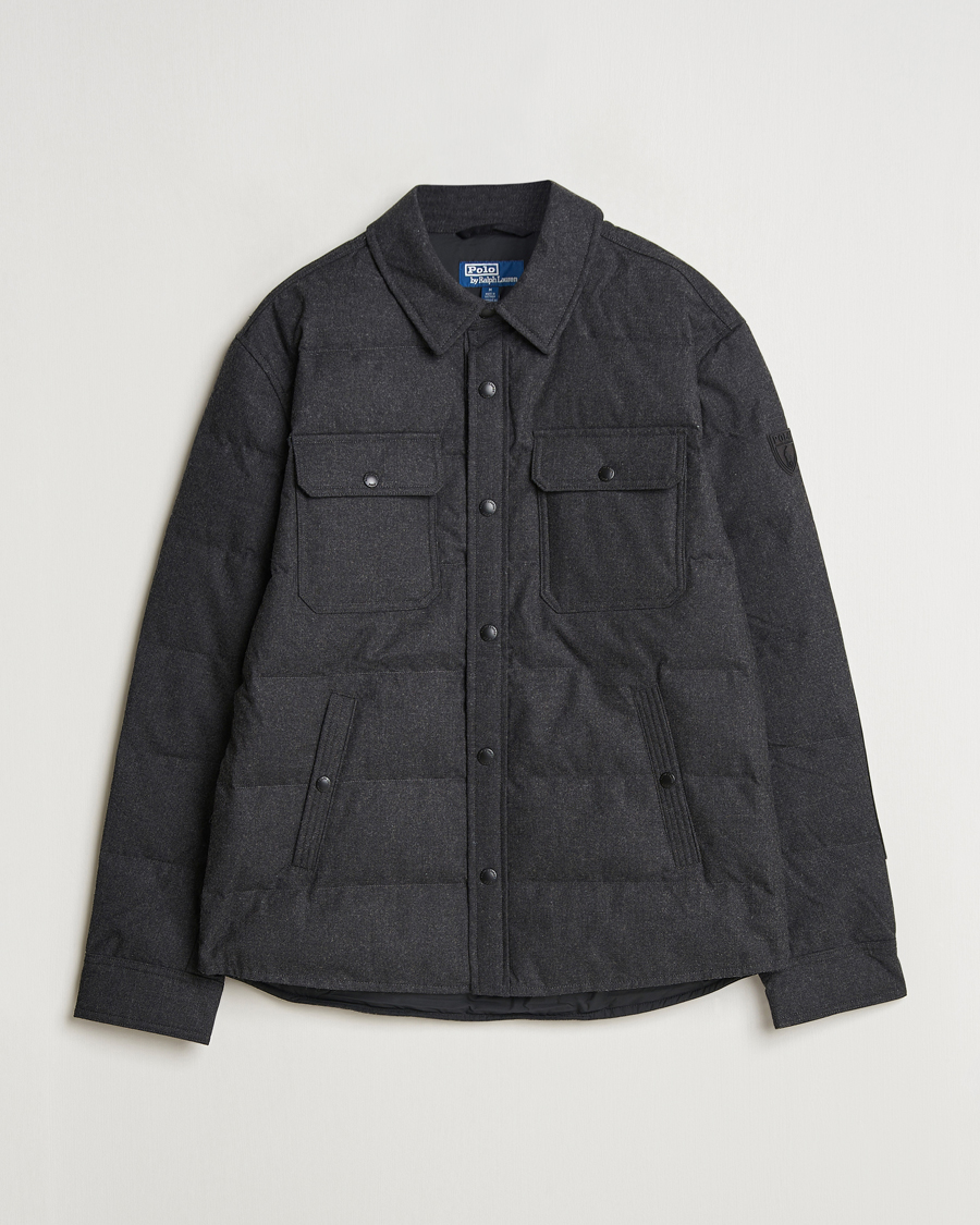 Herre | Jakker | Polo Ralph Lauren | Lewis Quilted Insulated Shirt Jacket Dark Charcoal